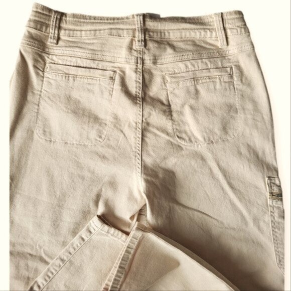 Esqualo High Waist Cotton Cargo Pants NWT Sz 12 - Picture 2 of 10